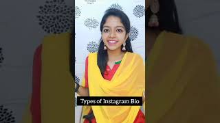 Types of Instagram Bio ?? | miss_miracle shorts
