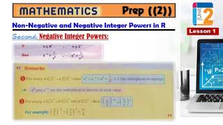 Unit 2 Non negative integer power inR