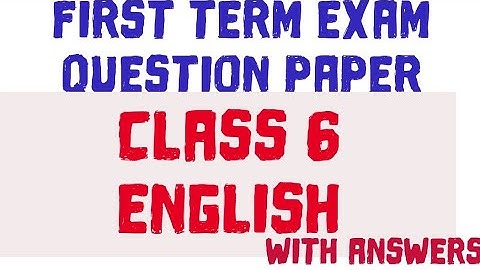 first term exam class 6 english #firstterm #english #questionpaper #onamexam #first_term_exam_class6