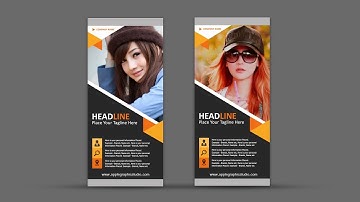 Professional Roller Banner Design for Business - Photoshop Tutorial
