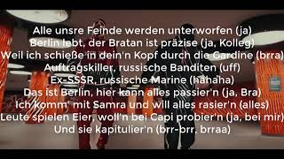 CAPITAL BRA &amp; SAMRA - Berlin lebt wie nie zu vor (lyrics)