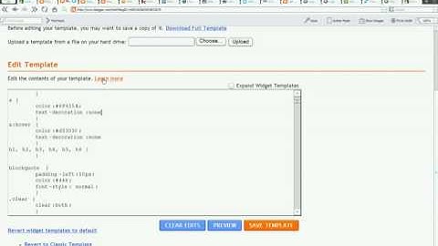 Understanding Bloggers Edit HTML