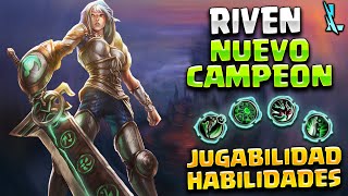 RIVEN  ¡ASI ES EL NUEVO CAMPEON! *HABILIDADES y GAMEPLAY OFICIAL* | Arkantoz - Wild Rift