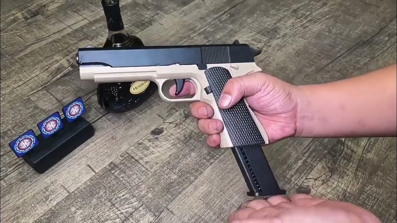 glock 1911 игрушечный пистолет с вылетающими гильзами - YouTube