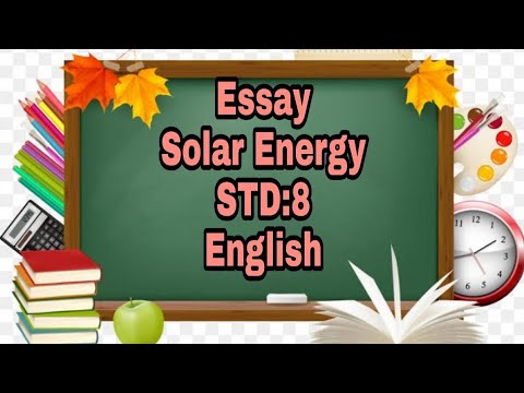 solar energy essay in english std 8