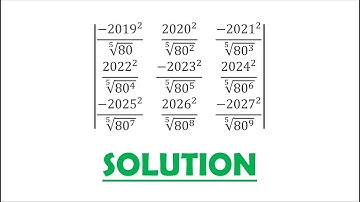 Solution 80: Slaying a Monstrous Determinant using Second Differences