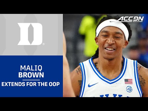 Duke's Maliq Brown Extends For The Alley-Oop