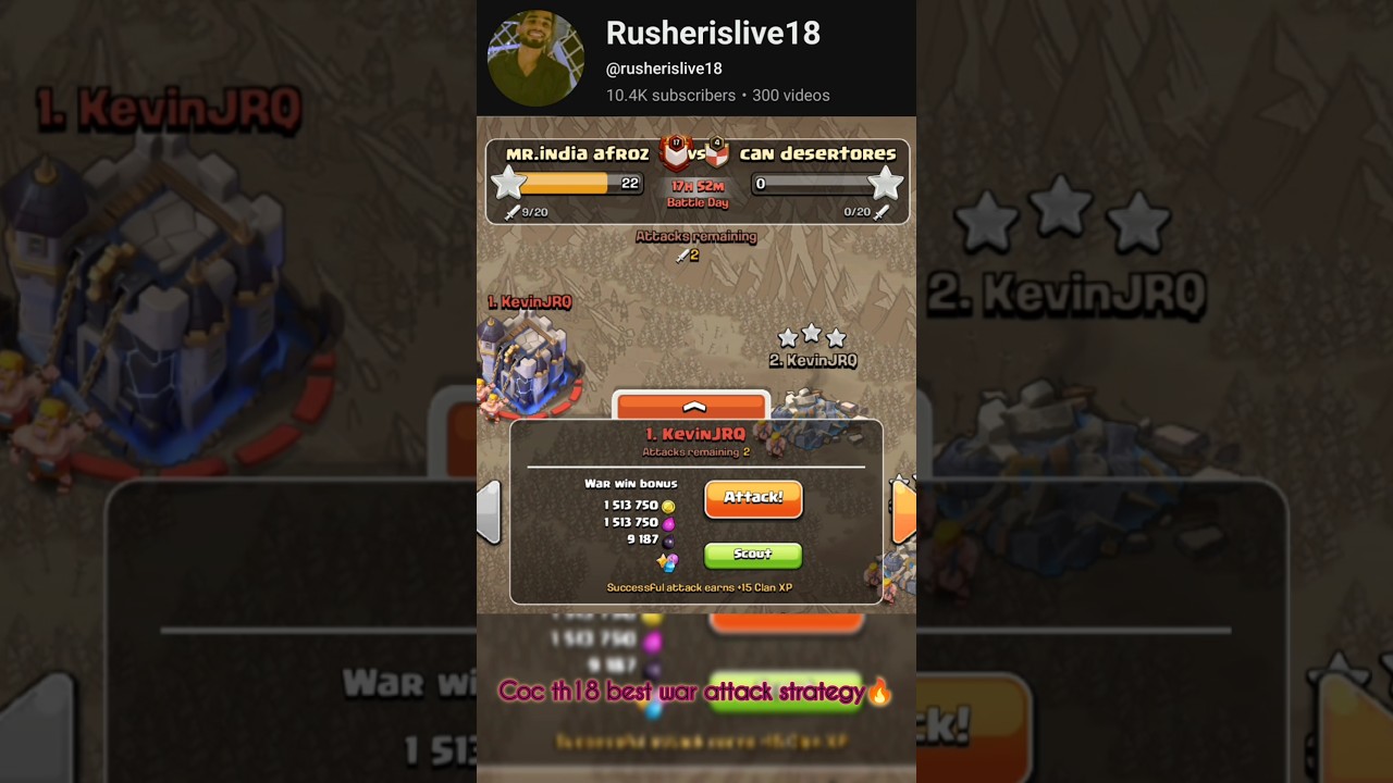 coc th18 best attack strategy in war🔥