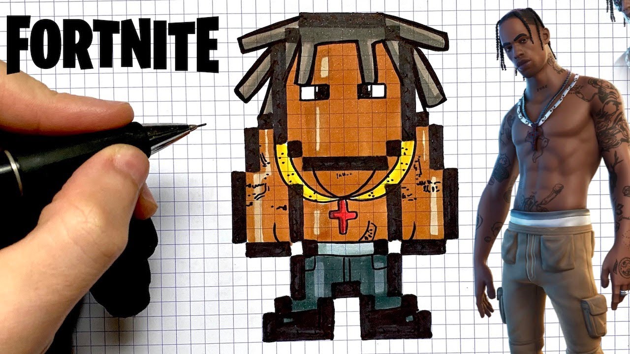 Travis Scott Fortnite Skin Drawing