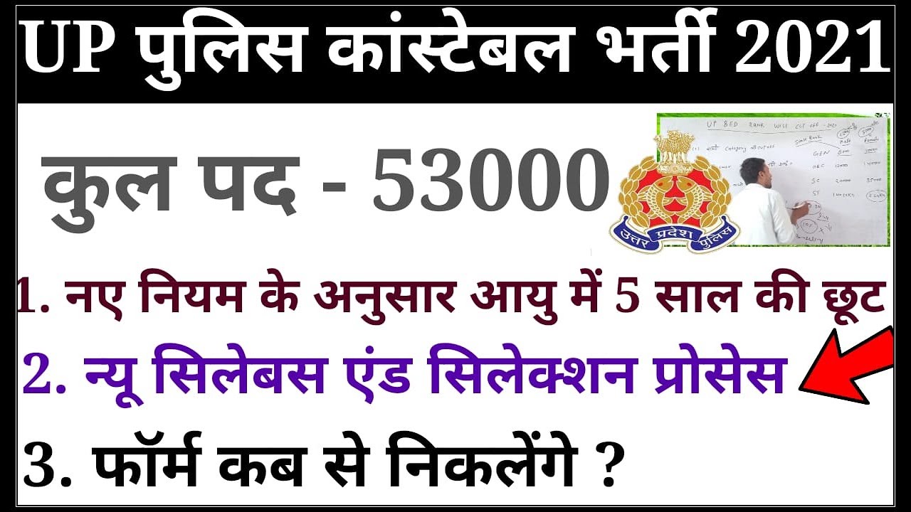 UP Police 52000 Constable Recruitment 2021 UPP Online Application Dates