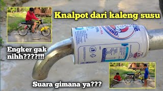 KNALPOT DARI KALENG SUSU BERUANG DI PASANG KE CB || SUARANYA GIMANA YA??!!