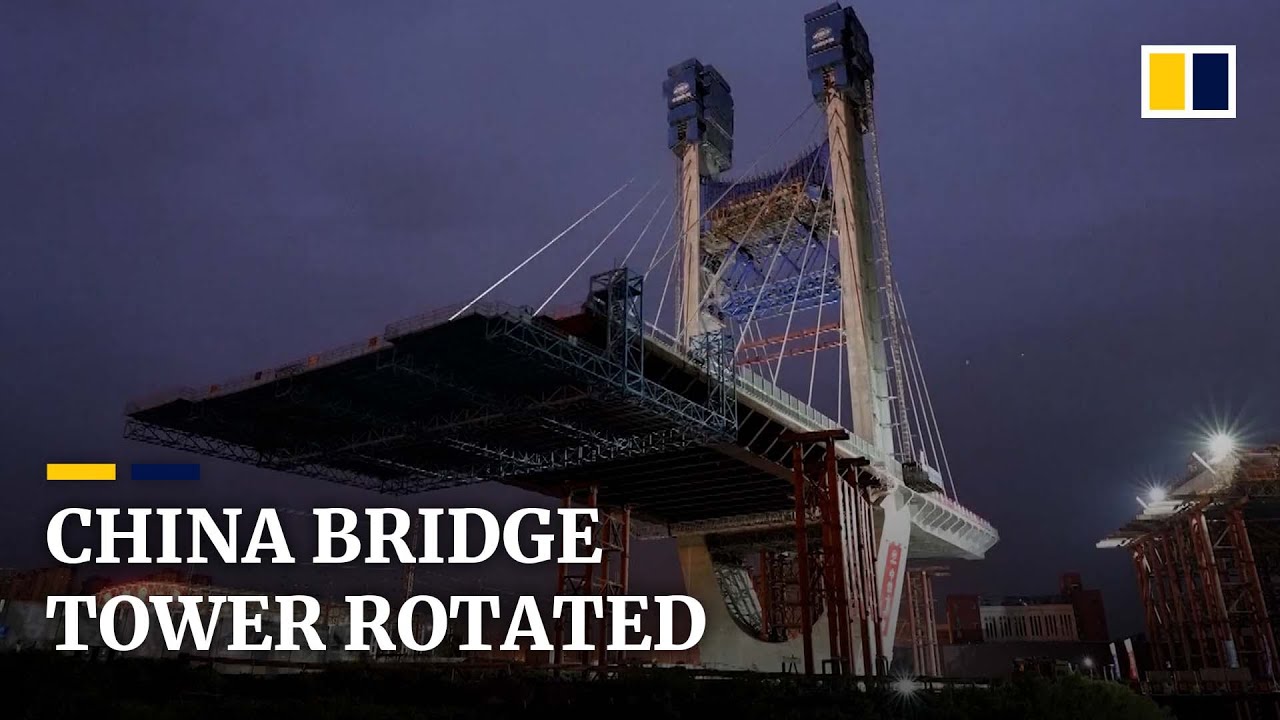China bridge tower rotated during construction of Xiangyang North bridge YouTube