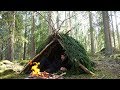 24h Bushcraft With One Tool - Survival - Natural Shelter - Foraging