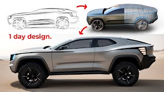 Car Design FASTER THAN EVER! Sketch + 3D + AI