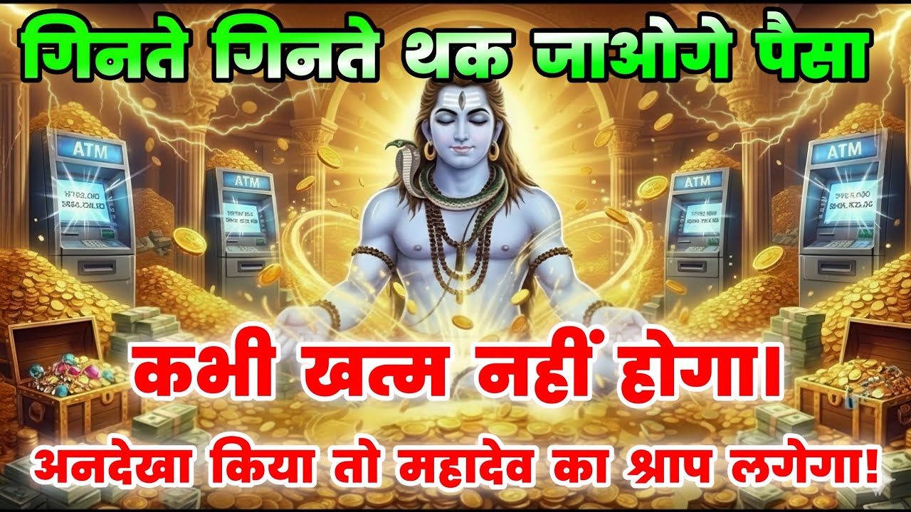 🕉️ गिनते गिनते थक जाओगे पैसा कभी खत्म 😱नहीं होगा अनदेखा किया तो महादेव का।। Mahadev Ji Ka Sandesh 🌈