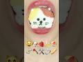 ASMR EMOJI FOOD 😸🐶🍓🍌⛱️💸🪓🛠️💍🥖 이모지 먹방 (sped up)