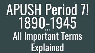 APUSH Period 7 Key Terms Explained screenshot 3