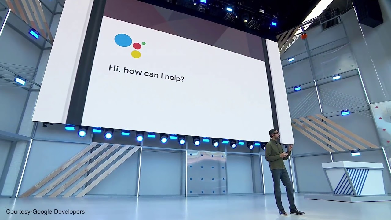 Google assistant make a real call.