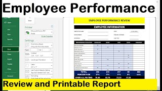 How To Make Employee performance report template excel