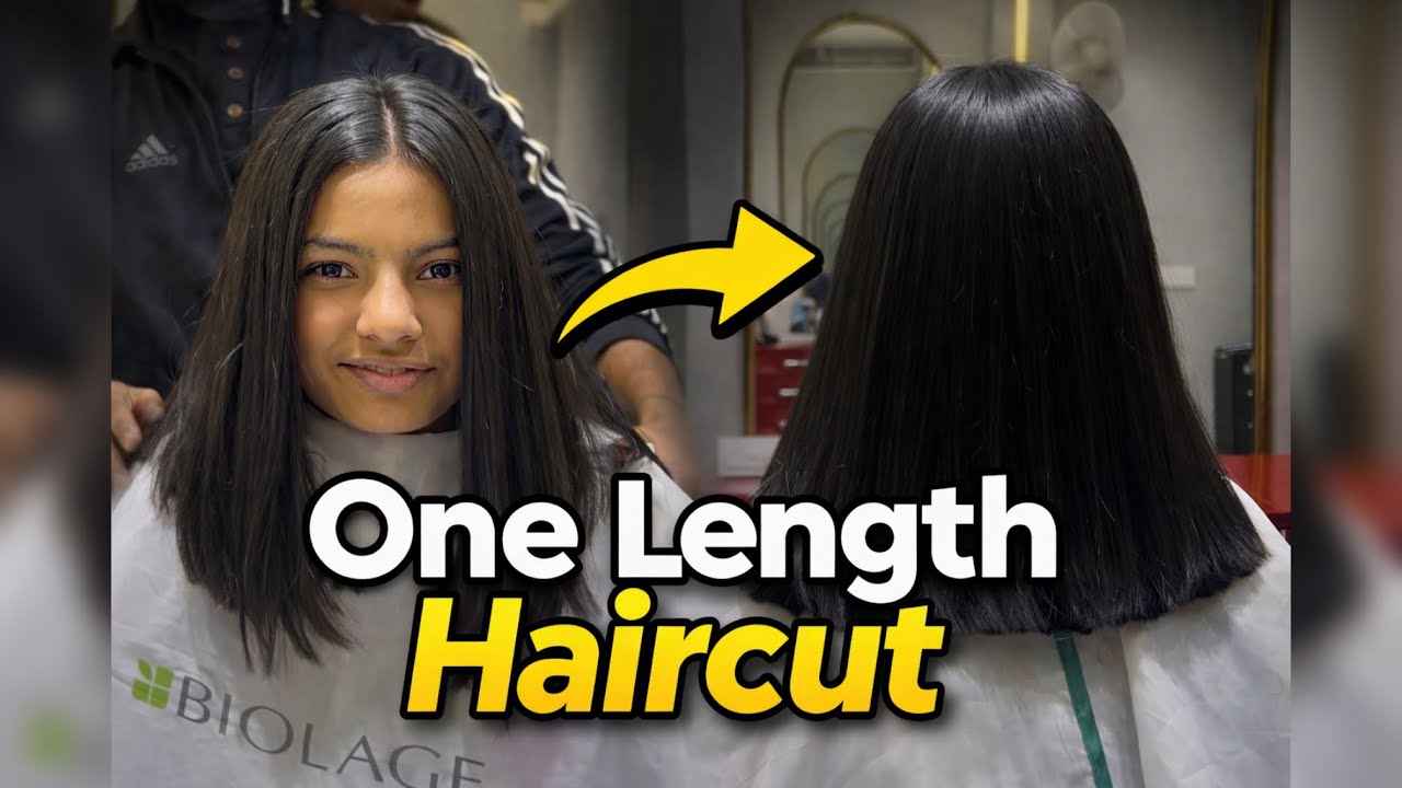 How To Cut a Perfect One Length Haircut | Step by Step - YouTube