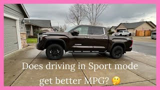 2022/2023 Tundra Sport mode, can it get you better MPG, and is Apple Carplay better than navigation?