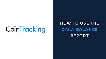 CoinTracking Reports: Daily Balance