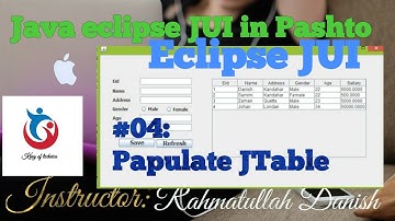 Eclipse GUI #04: Populate JTable