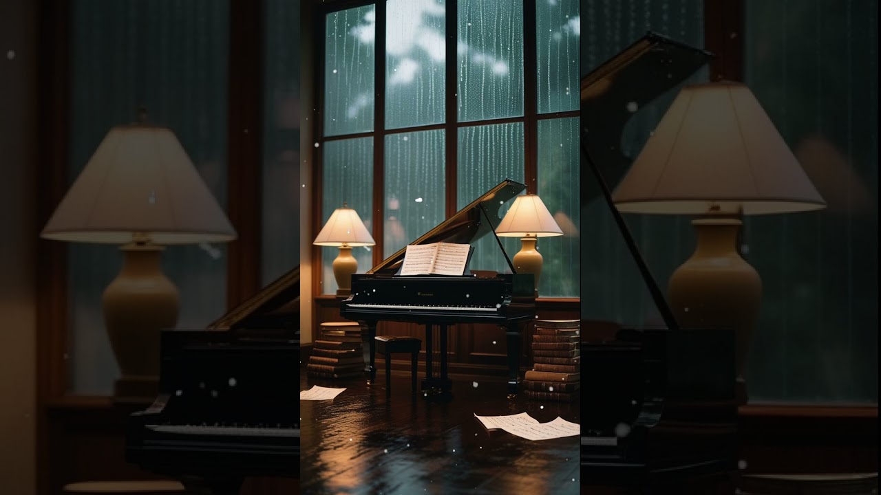 🌧️ Rainy Window Piano Vibes 🎹 Cozy Lo-fi Rain Scene A6