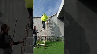 #FoldingLadder#RooftopAccess#AtticLadder#SpaceSaver#Climb#HiddenAccess#RetractableStairs#HomeHacks