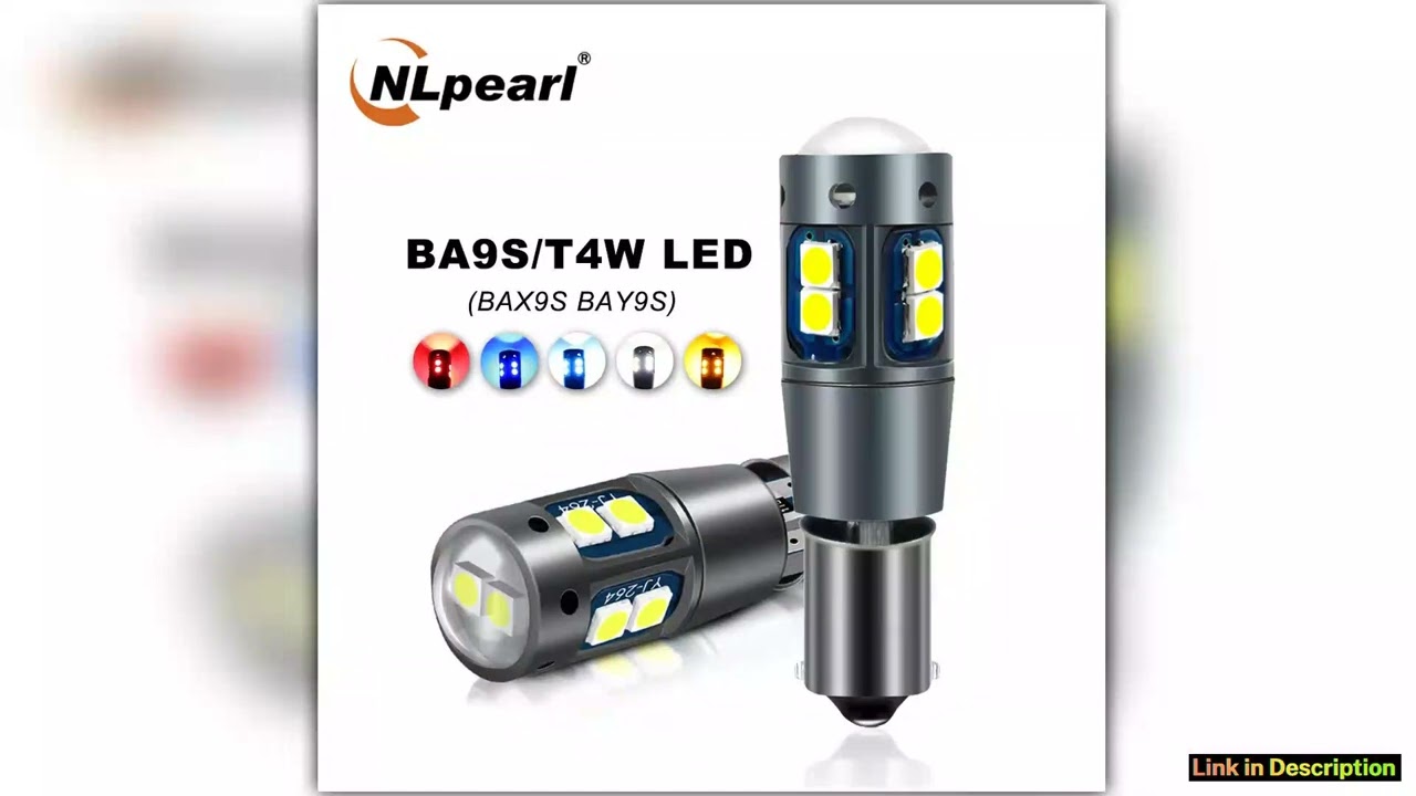 Nlpearl 2x Signal Lamp BA9S T4W Led Bulb BAX9S BAY9S H21W H6W LED 12V Car Led Bulb Canbus 3030