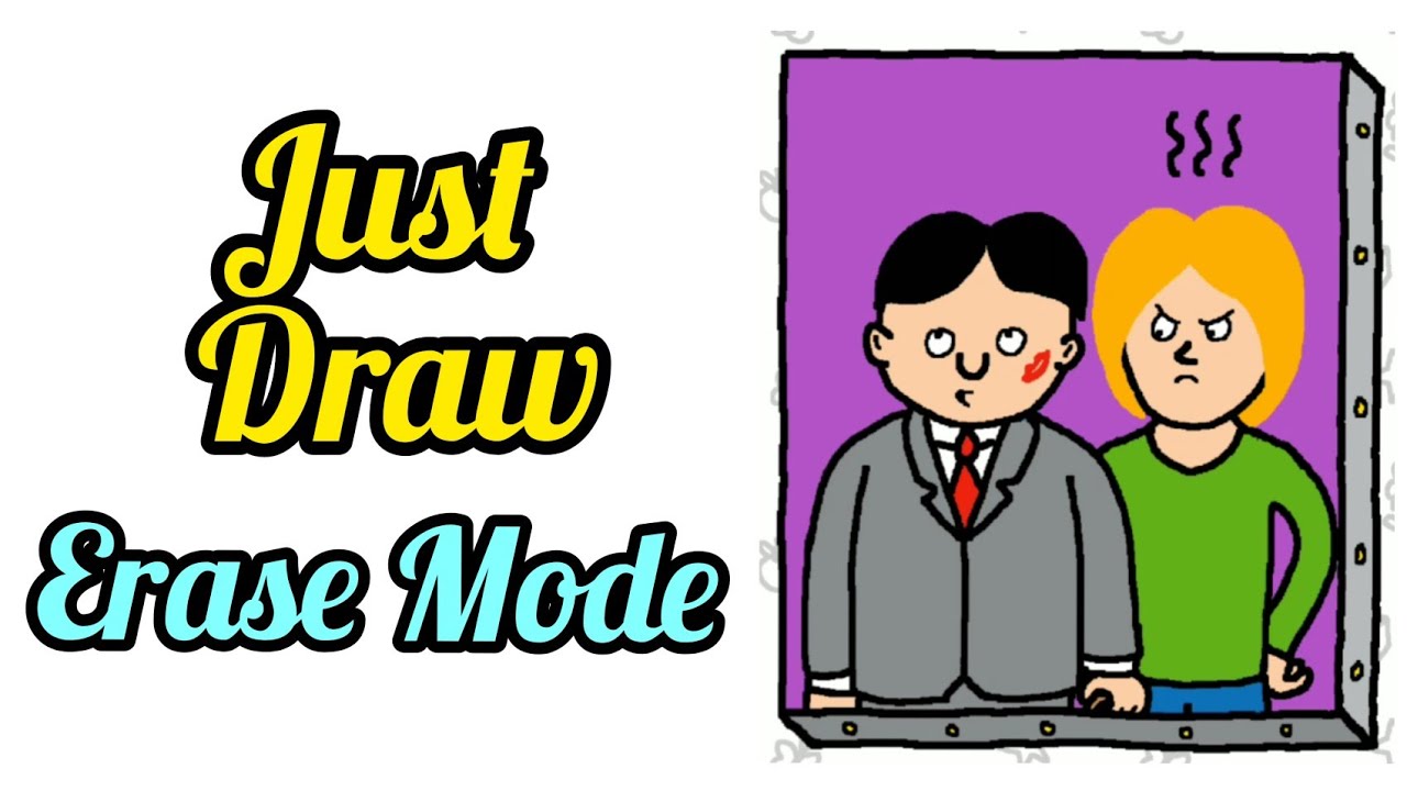 Just Draw - Drawing Puzzle - Erase Mode Level 17 Solution
