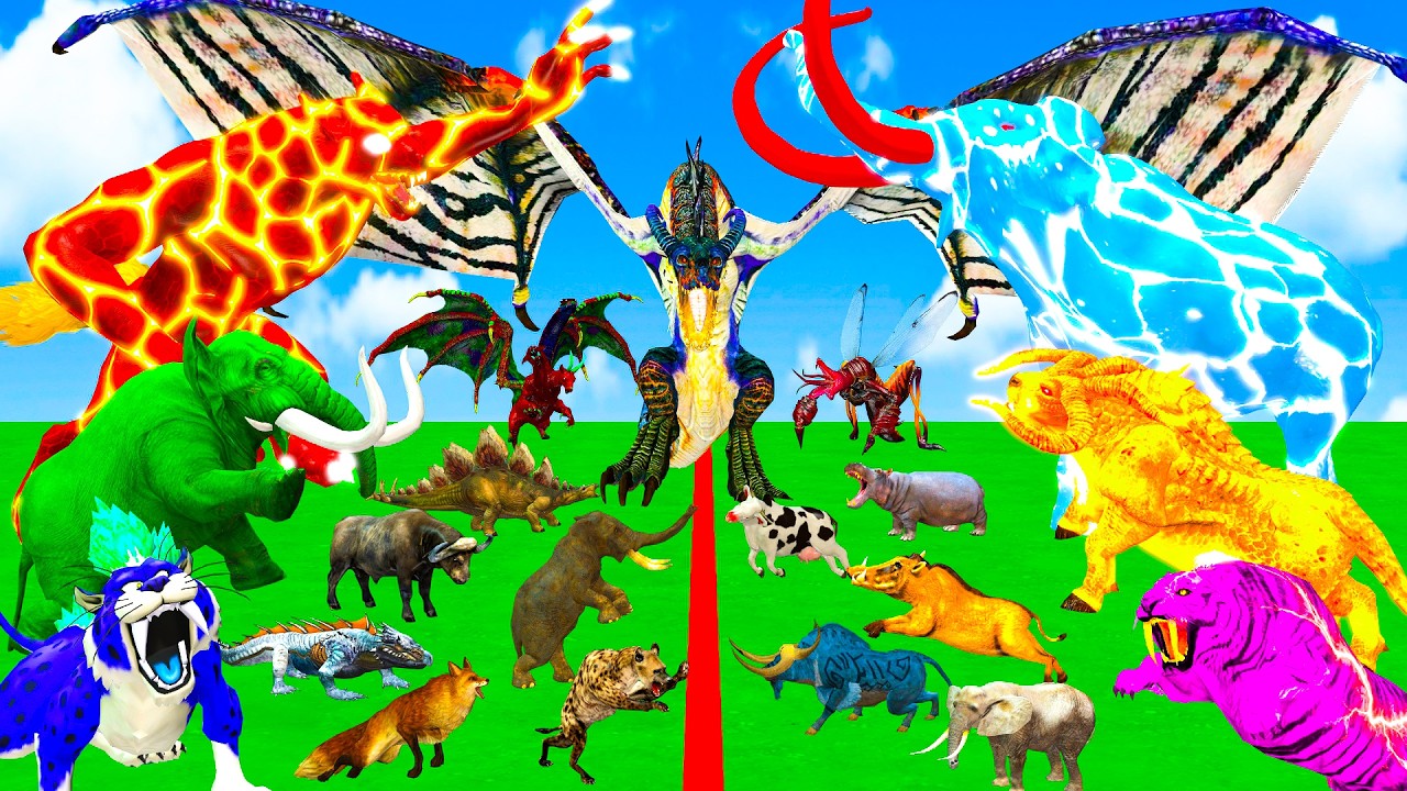 Incredible Animals Race vs Dinosaurs vs Prehistoric Mammals Speed Race Run: Who Will Win?ARBS #2026