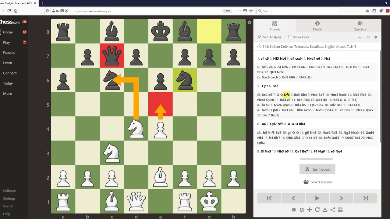 Siciliana Taimanov leva Xeque Mate Sicilian Taimanov goes to Checkmate  #xadrez #chess #ajedrez 