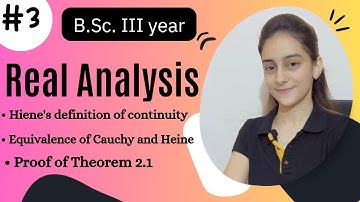 Real analysis bsc 3rd yr | Heine