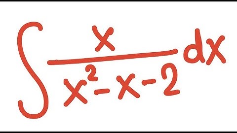 Integration of x over x^2-x-2 by partial fraction decomposition