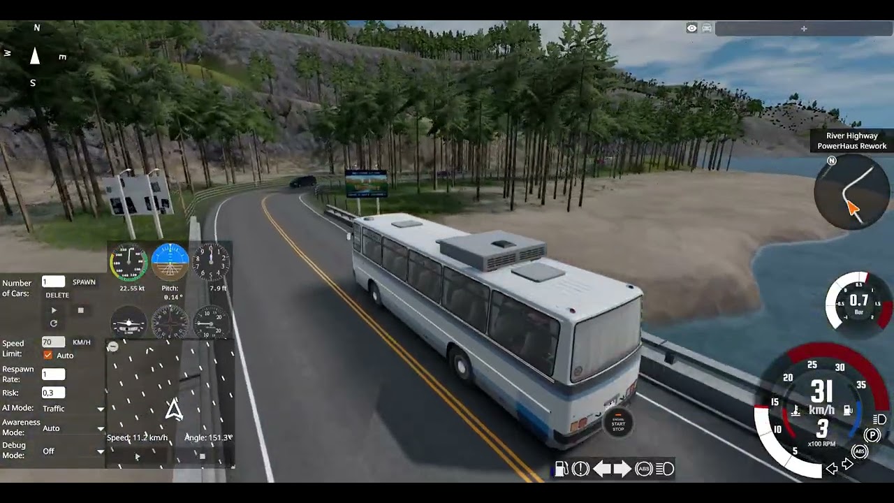 Interstate Bus Service, Ikarus, Little Havana, Miami-Leaf spring, River Highway Beam NG mods
