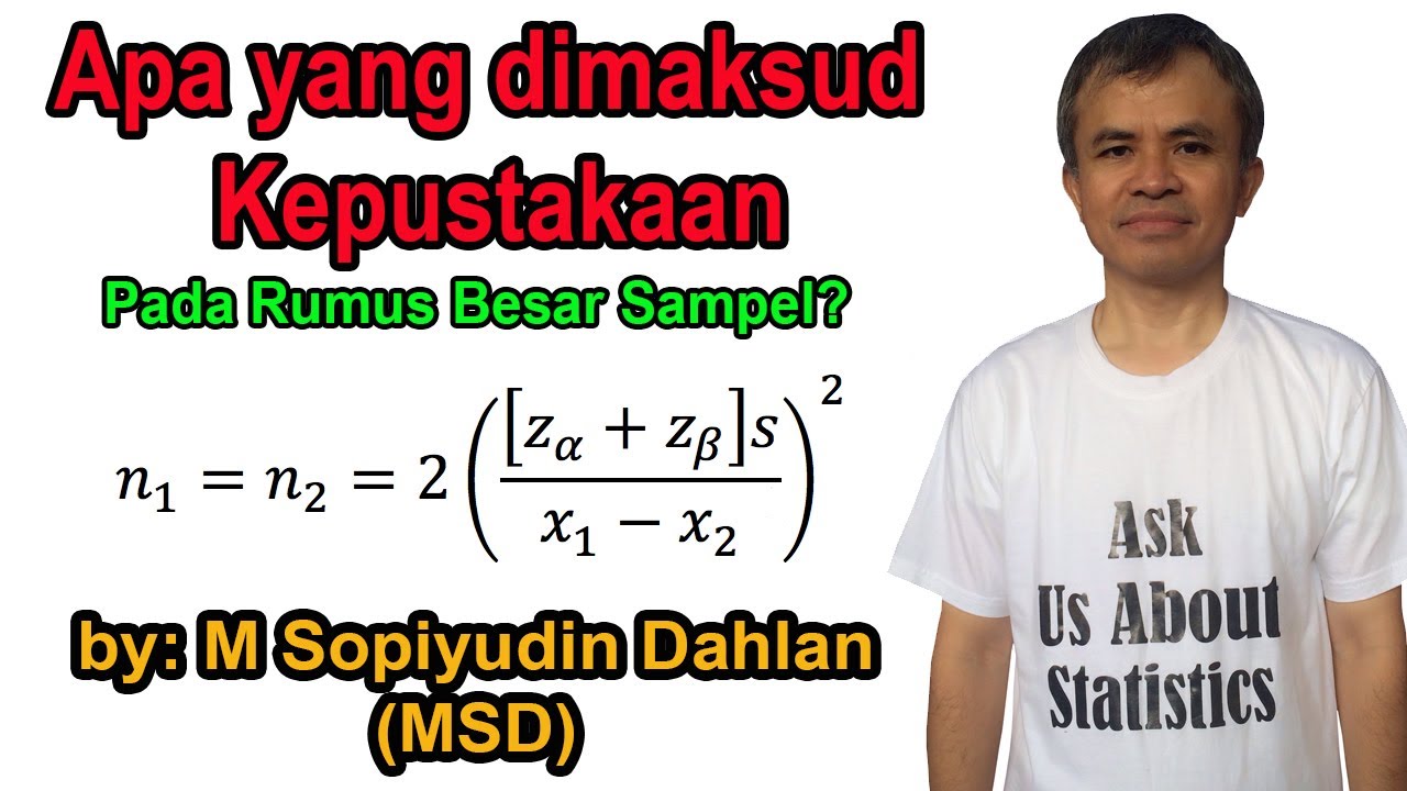 Apa Maksud Kepustakaan Pada Besar Sampel Kelompok Seminat Uji Klinis M Sopiyudin Dahlan Youtube