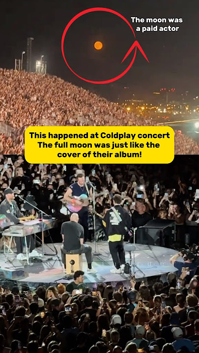 Coldplay Album Cover (Full Orange Moon) Was In The Sky During The Concert! #coldplay