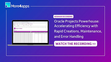 Oracle Projects Powerhouse: Accelerating Efficiency w/ Rapid Creation, Maintenance, & Error Handling