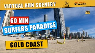 Виртуальный забег 60 минут Surfers Paradise, Голд-Кост, Австралия | Нет музыки | 4K