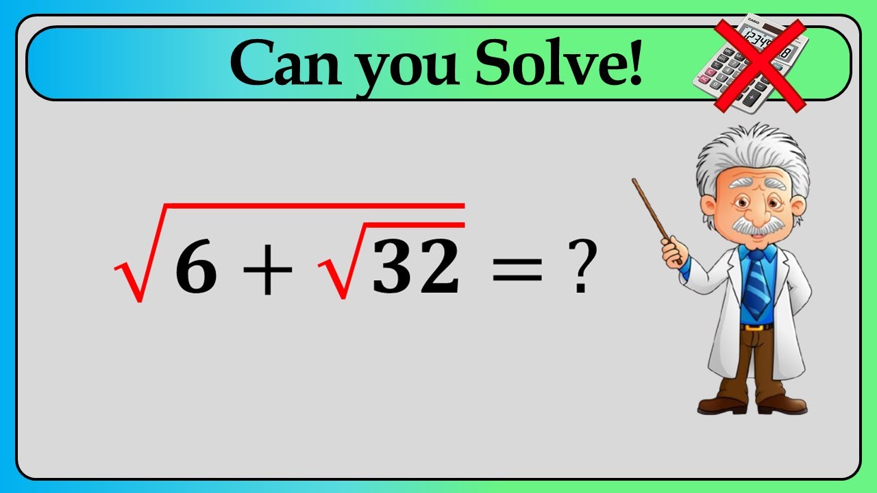 Nice Square Root Math Simplification Problem | How to Solve !!!! - YouTube
