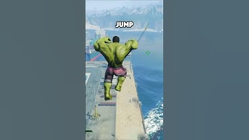 How high can hulk jump in GTA games? -#shorts #gta #grandtheftauto  #hulk #gaming #videogame