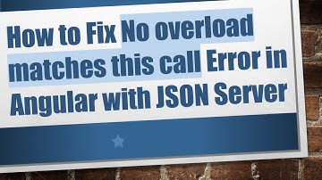 How to Fix No overload matches this call Error in Angular with JSON Server