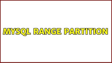 Mysql Range partition (2 Solutions!!)