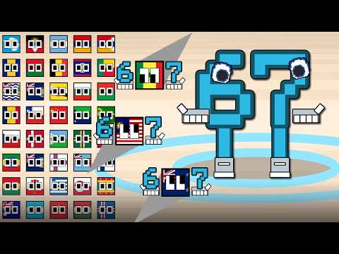 Country League - 100 Squares VS Six Seven 999,999 HP | Break the Block