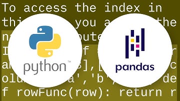 getting the index of a row in a pandas apply function