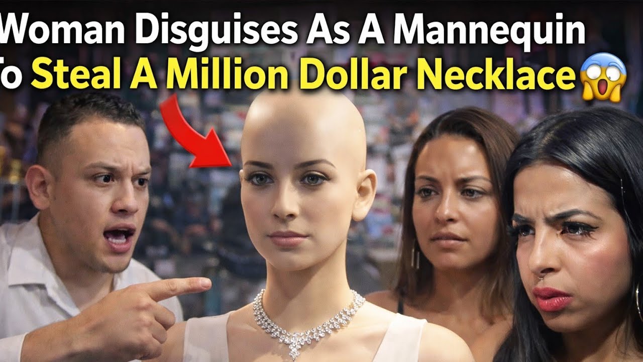 Woman Disguises As A Mannequin To Steal A Million Dollar Necklace 😱 Part 1 #viral