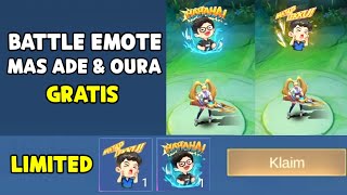 Download Lagu BATTLE EMOTE MAS ADE KETAWA \u0026 OURA MANTAP LEK KU ! LIMITED GRATIS MP3