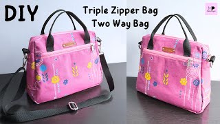 Triple Zipper Bag Tutorial | DIY Triple Zipper Bag | Two Way Bag Tutorial
DIY Triple zipper bag
Hello.. Today I will share a triple zipper bag tutorial. And also as a two way bag tutorial.
For tote bag and for crossbody bag.
What we need to make this triple bag.
Body
2x outer 33 x 25cm (13 x 10)
2x inner 33 x 25cm (13 x 10)
2x interfacing 33 x 25cm (13 x 10)
Pockets
2x front pocket 33 x 30cm (13 x 12)
1x slip pocket 33 x 32cm (13 x 12⅝)
Gusset
1x outer 64 x 12 (25⅛ x 4¾)
1x inner 64 x 12 (25⅛ x 4¾)
1x interfacing 64 x 12 (25⅛ x 4¾)
1x zipper 35cm (14)
2x zipper 22cm (8⅝)
3x zipper puller
8x zipper closure 4 x 7cm (1⅝ x 2¾)
2x handles 2,5 x 33cm (1 x 13)
2x D rings width 2,5cm (1)
2x straps 2,5 x 8cm ( 1 x 3⅛)
1x crossbody strap set
2x instant bias tape 2,5 x 70cm (1 x 28)
I hope you all like this two way bag and enjoy watcing the tutorial
Please like and share.
Thank you & happy sewing.
FB
https://www.facebook.com/ma2project
https://www.facebook.com/andari.w.hapsari?mibextid=ZbWKwL
IG
Https://www.instagram.com/ma2project
TELEGRAM
T.me/ma2project
#diybag #bagtutorial #bagmaking Triple Zipper Bag Tutorial | DIY Triple Zipper Bag | Two Way Bag Tutorial
