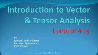 Introduction to Vector and Tensor Analysis